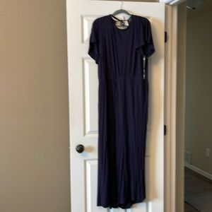 Lane Bryant soft cotton navy blue jumpsuit